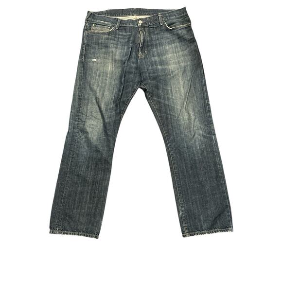 Ralph Lauren Denim & Supply Straight Jeans Mens 38x32 (31) Distressed Whiskering - Picture 1 of 12